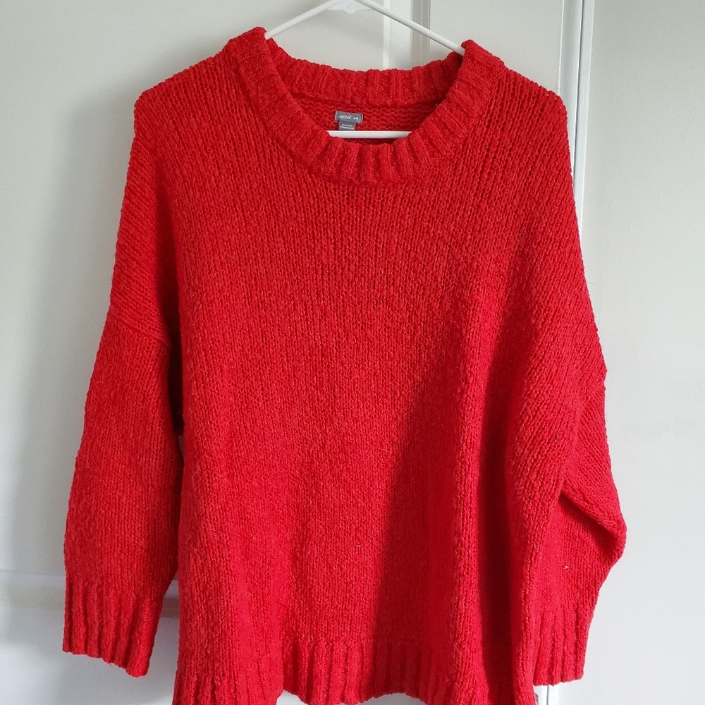 Aerie Big Sky Oversized Sweater - Chilly Red